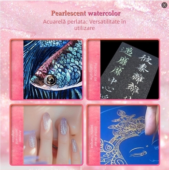 Set pigmenți acuarelă perlate pentru studenți la arte — Rubles, vopsea acuarelă, ambalare într-una singură cutie