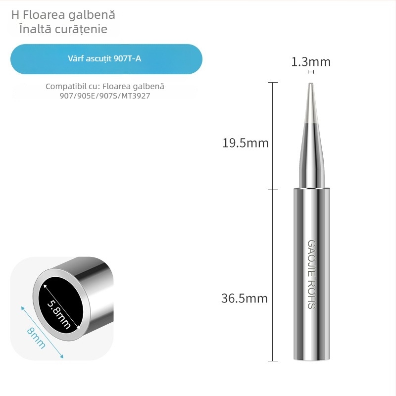 Vârf de lipire fără plumb, Yellow Flower, substrat din cupru, 60W, seria GJ907T2C