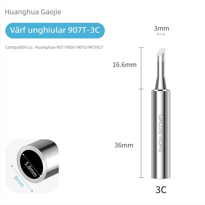 Vârf de lipire fără plumb, Yellow Flower, substrat din cupru, 60W, seria GJ907T2C