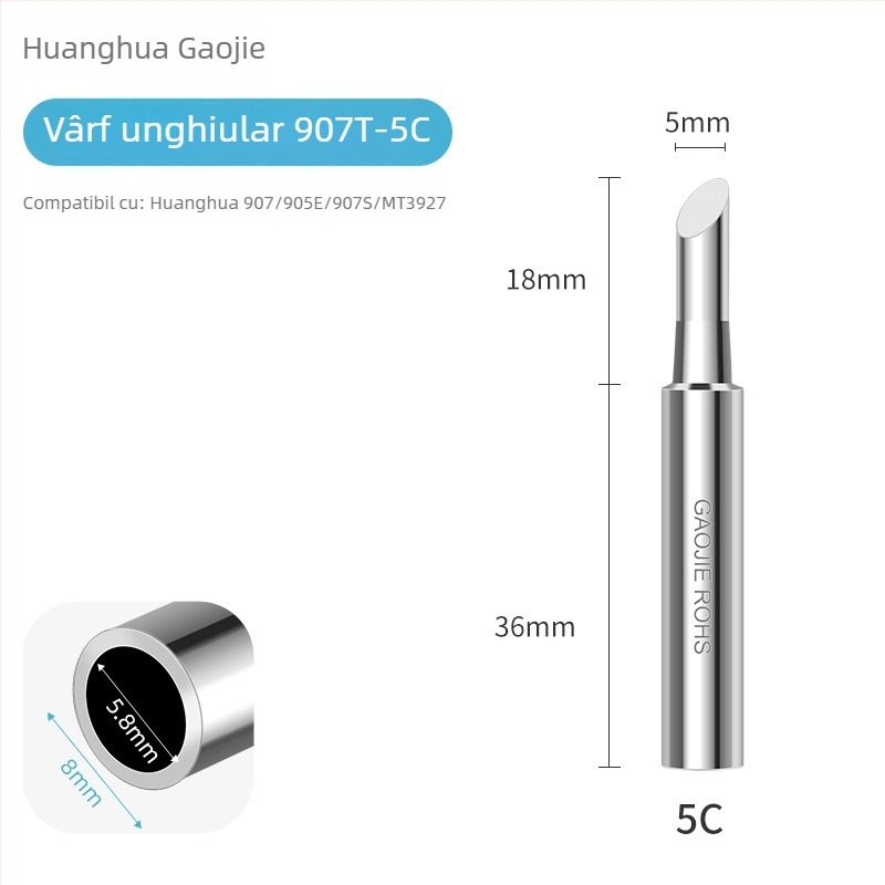 Vârf de lipire fără plumb, Yellow Flower, substrat din cupru, 60W, seria GJ907T2C