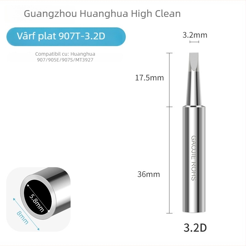 Vârf de lipire fără plumb, Yellow Flower, substrat din cupru, 60W, seria GJ907T2C