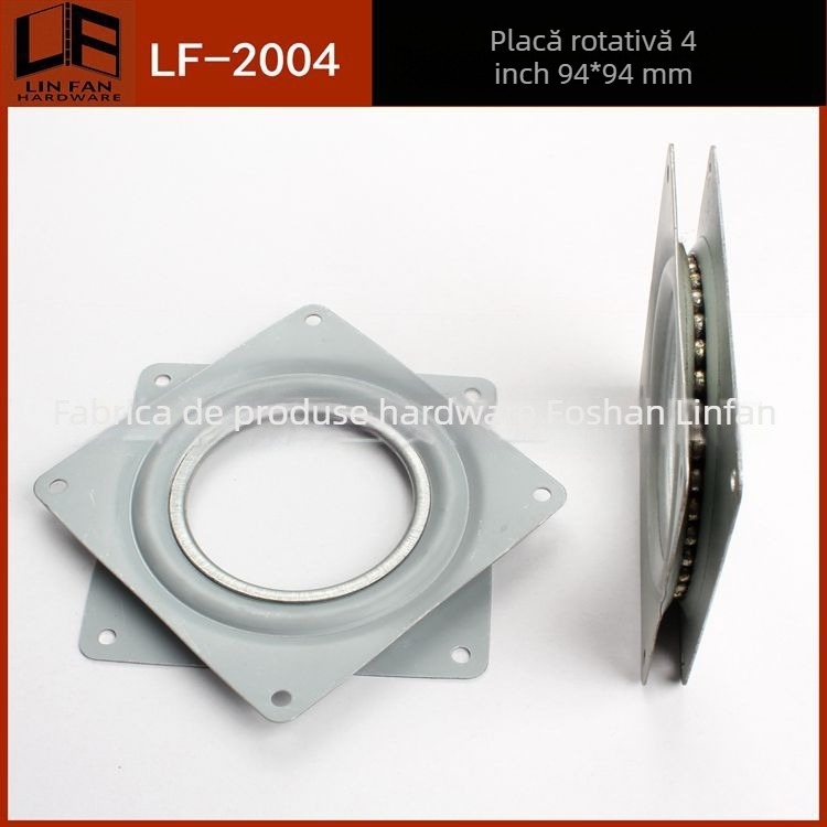 Platformă rotativă pătrată din fier, cu cavitate, model LF-2004; potrivită pentru afișaje, rame pentru ochelari, rafturi pentru meșteșuguri și baze pentru cutii de condimente.