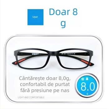 Ochelari de citit, ultraușori, anti lumină albastră, rezistență UV și la radiații, ramă ovală, cadru complet, plastic+metal