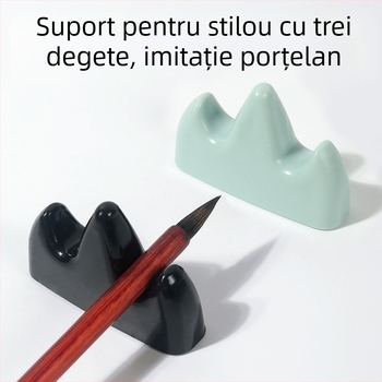 Suport din plastic pentru pixuri, în formă de munte (Model: Tgj 00bg 010050; Brand: Tt/practice every day; Material: plastic)