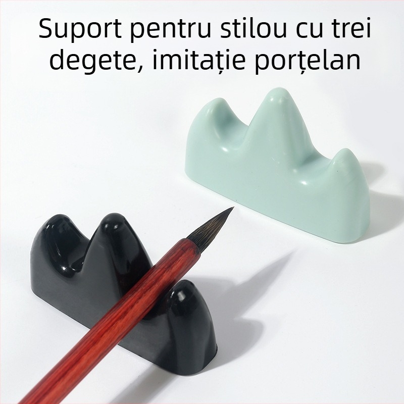 Suport din plastic pentru pixuri, în formă de munte (Model: Tgj 00bg 010050; Brand: Tt/practice every day; Material: plastic)
