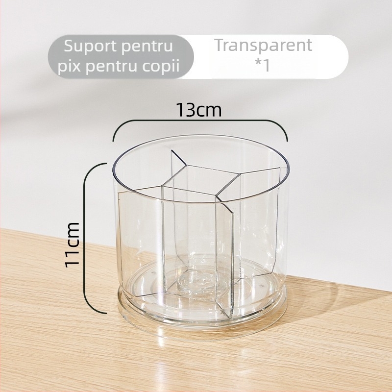 Suport rotativ pentru pixuri, formă circulară, PET, Model 2242, Logo imprimabil, Personalizare