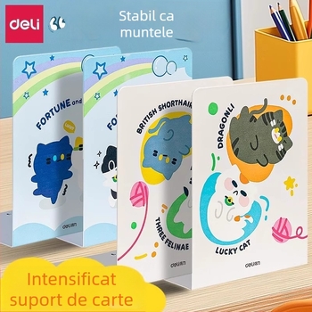 Deli TB650 suport metal pentru cărți de birou, design desen animat drăguț, 750 g