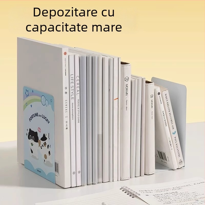 Deli TB650 suport metal pentru cărți de birou, design desen animat drăguț, 750 g