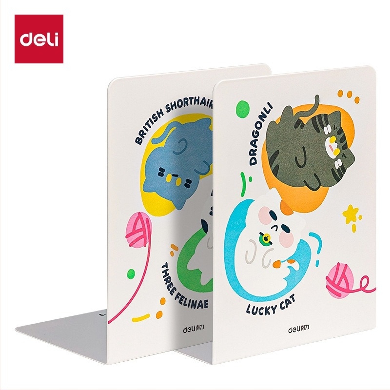 Deli TB650 suport metal pentru cărți de birou, design desen animat drăguț, 750 g