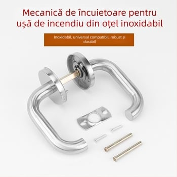 Mâner pentru ușă de incendiu, din oțel inoxidabil/fier, CB-SIA, încuietoare pentru uși de incendiu și coridoare, stil modern minimalist