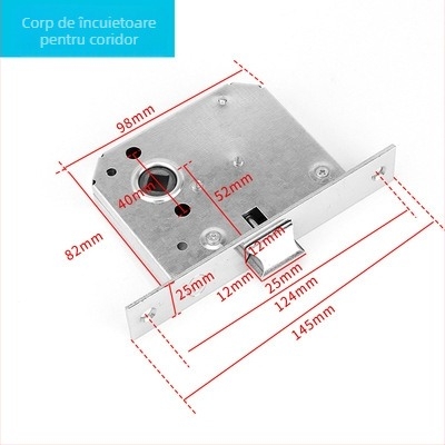 Mâner pentru ușă de incendiu, din oțel inoxidabil/fier, CB-SIA, încuietoare pentru uși de incendiu și coridoare, stil modern minimalist