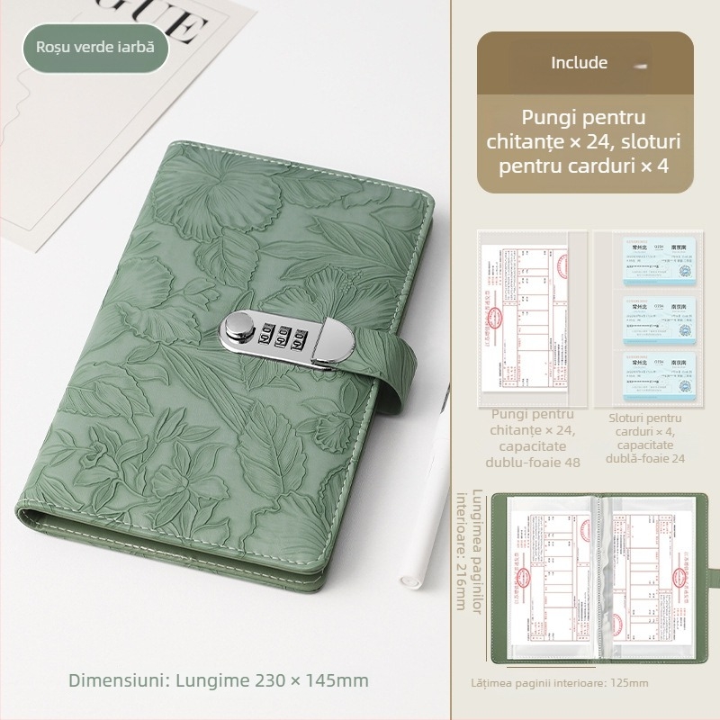 Boguan Plic depozite cu relief imprimat, model FDPJJ-001, piele moale, logo personalizat