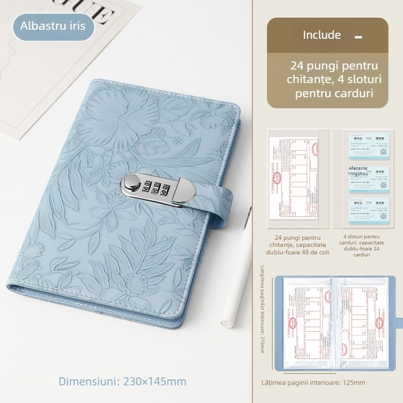 Boguan Plic depozite cu relief imprimat, model FDPJJ-001, piele moale, logo personalizat