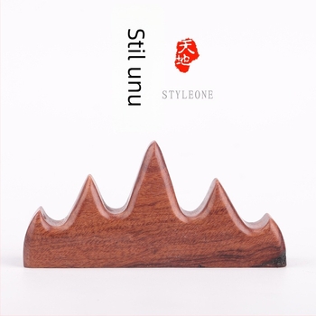 Suport din lemn pentru pixuri și pensule, model Five Finger Mountain, cod produs 521, accesoriu caligrafic, personalizare disponibilă