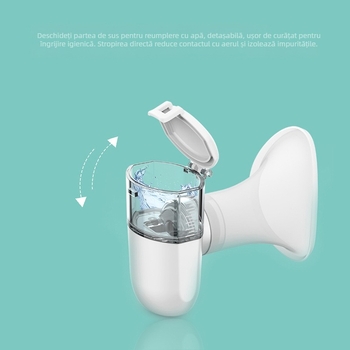 Dispozitiv portabil de pulverizare nano pentru hidratarea ochilor, model AM-8007; timp de ceață până la 10 s; treaptă 1; pulverizare rece; baterie încorporată 100–300 mAh