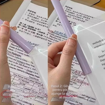 Mapă cu clemă de tragere, clip transparent, material PP, design îngroșat, logo personalizabil