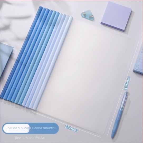 Mapă cu clemă de tragere, clip transparent, material PP, design îngroșat, logo personalizabil