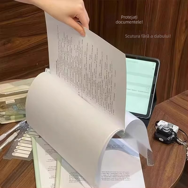 Mapă cu clemă de tragere, clip transparent, material PP, design îngroșat, logo personalizabil