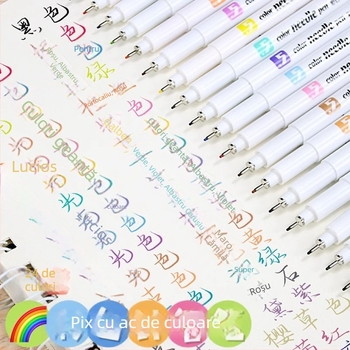 Pix LT-307 Hook-Line de la Le Tu, vârf 0,5 mm, serie Minimalist, corp PP, nu se poate șterge, suport pentru personalizare