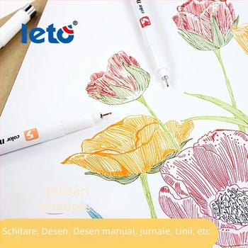 Pix LT-307 Hook-Line de la Le Tu, vârf 0,5 mm, serie Minimalist, corp PP, nu se poate șterge, suport pentru personalizare