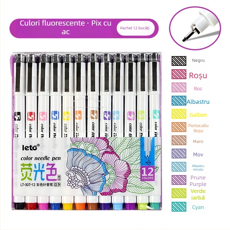 Pix LT-307 Hook-Line de la Le Tu, vârf 0,5 mm, serie Minimalist, corp PP, nu se poate șterge, suport pentru personalizare