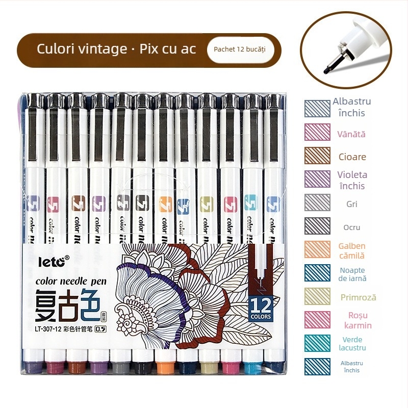 Pix LT-307 Hook-Line de la Le Tu, vârf 0,5 mm, serie Minimalist, corp PP, nu se poate șterge, suport pentru personalizare