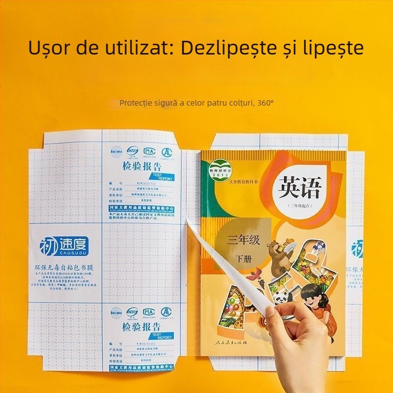 Husă transparentă pentru manual pentru elevi, din plastic, cadou potrivit