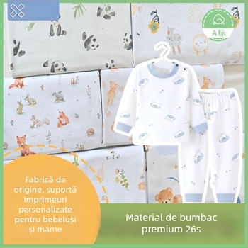 Țesătură jerseu pentru bebeluți — 26s, 100% bumbac, pentru lenjerie și pijamale, imprimare cu desen animat, potrivită pentru toamnă și iarnă.