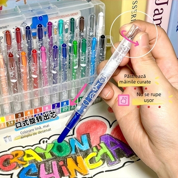 Creion colorat Geng xi, model 1069, vârf 0,8 mm, lavabil, 80 g