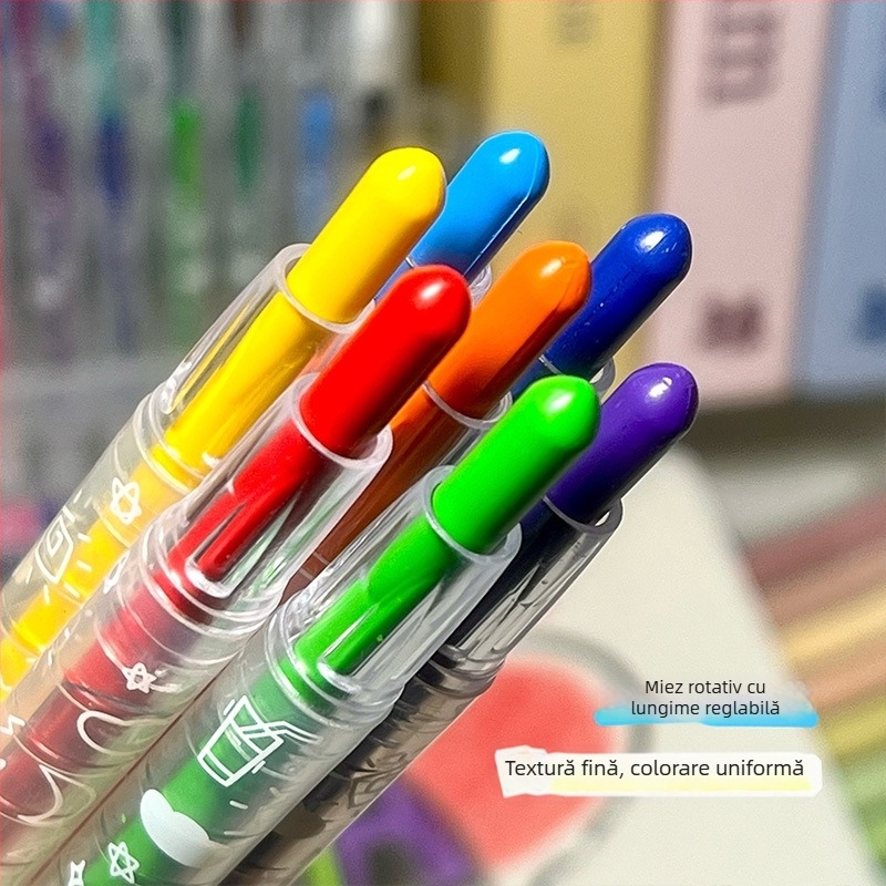 Creion colorat Geng xi, model 1069, vârf 0,8 mm, lavabil, 80 g