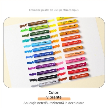 Set pasteluri uleiate Kokuyo, model WSG-CR101B, cadou pentru colegi de clasă de Crăciun