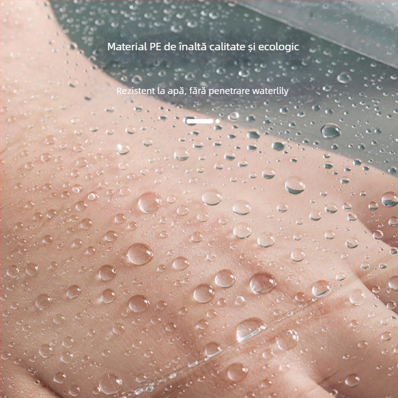 Pelerină de ploaie de unică folosință, îngroșată și prelungită, rezistentă la explozii, transparentă, țesătură PE, 110 g, pentru adulți, poncho de drumeție