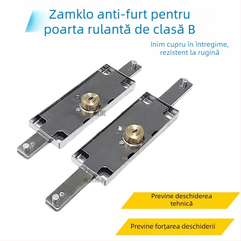 Încuietoare universală pentru uși rulante, nucleu din fier cu cupru, model Cross/Computer/Moon, deschidere centrală sau inferioară, tip: încuietoare de strângere