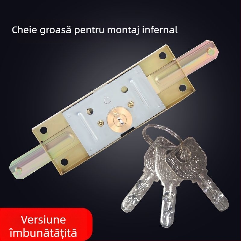 Încuietoare universală pentru uși rulante, nucleu din fier cu cupru, model Cross/Computer/Moon, deschidere centrală sau inferioară, tip: încuietoare de strângere