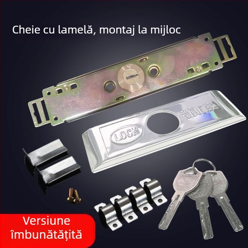 Încuietoare universală pentru uși rulante, nucleu din fier cu cupru, model Cross/Computer/Moon, deschidere centrală sau inferioară, tip: încuietoare de strângere