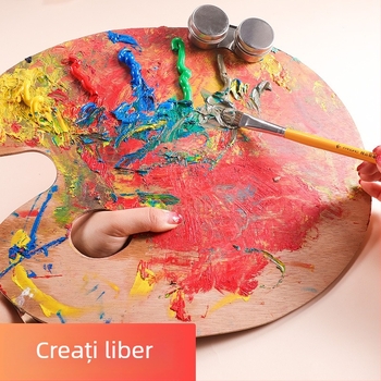 Recipient din oțel inoxidabil pentru amestecarea culorilor la pictură în ulei – rotund, brand Surada