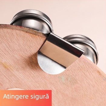 Recipient din oțel inoxidabil pentru amestecarea culorilor la pictură în ulei – rotund, brand Surada