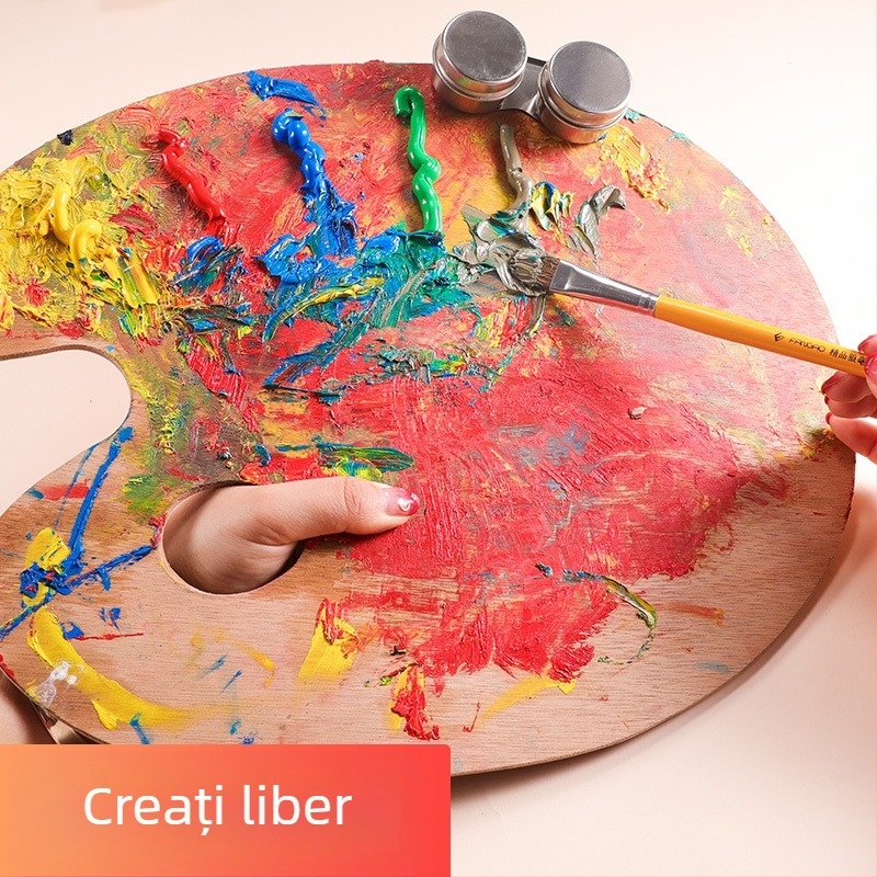 Recipient din oțel inoxidabil pentru amestecarea culorilor la pictură în ulei – rotund, brand Surada