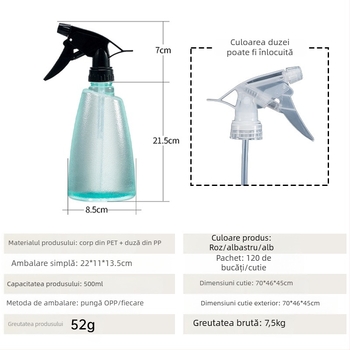 Rip Stropitor de grădină pentru udarea plantelor, stil spray, 500 ml, corp PET / cap PP