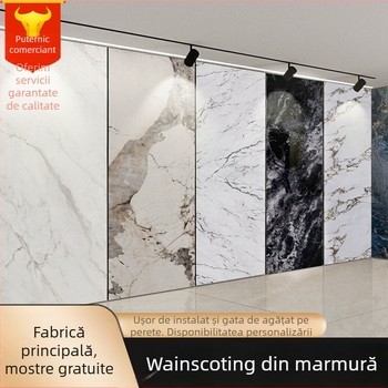 Panou perete din PVC cu efect cristal de carbon, model 15, stil: plat / nou stil chinezesc / modern minimalist / lux ușor, origine: Linyi, Shandong