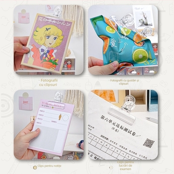 Li cao LC5242A Clip din acrilic transparent pentru planner și bilete