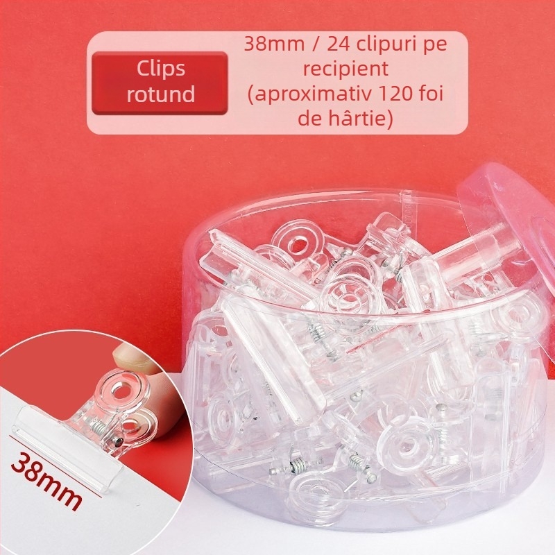 Li cao LC5242A Clip din acrilic transparent pentru planner și bilete