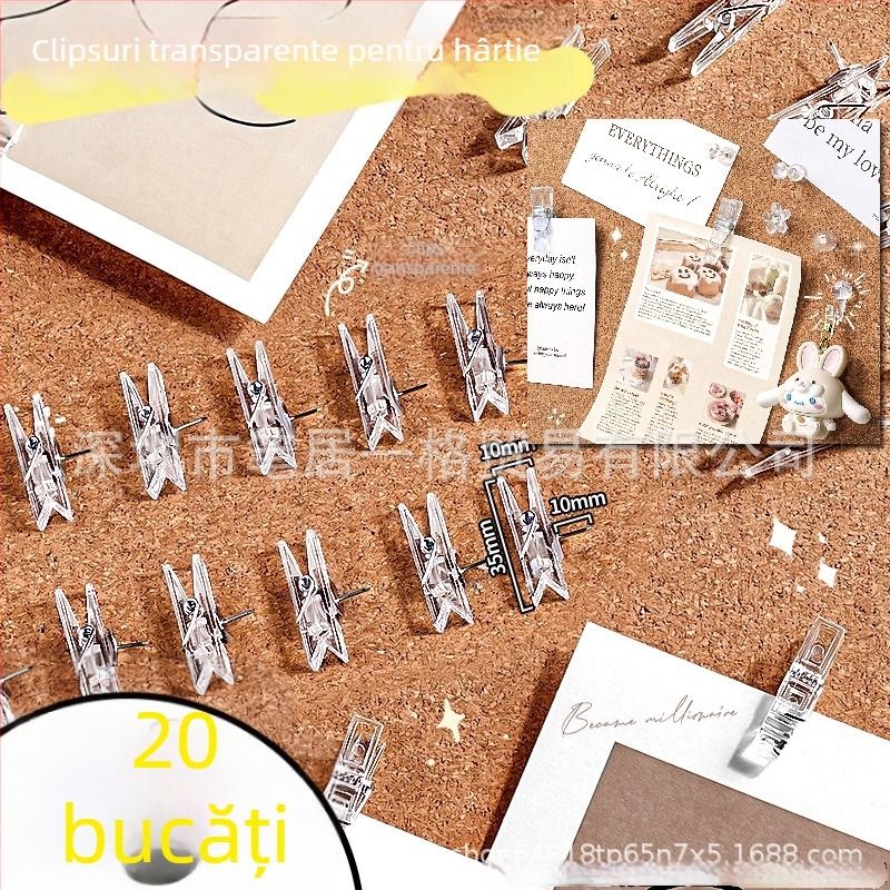 Li cao LC5242A Clip din acrilic transparent pentru planner și bilete