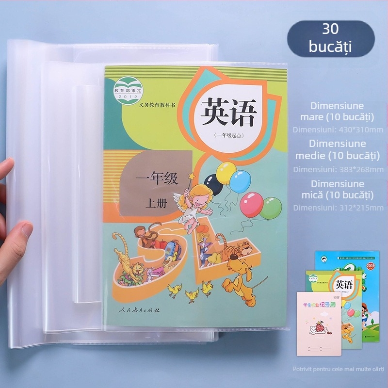 Copertă de carte, transparent mat, autoadezivă, PP material