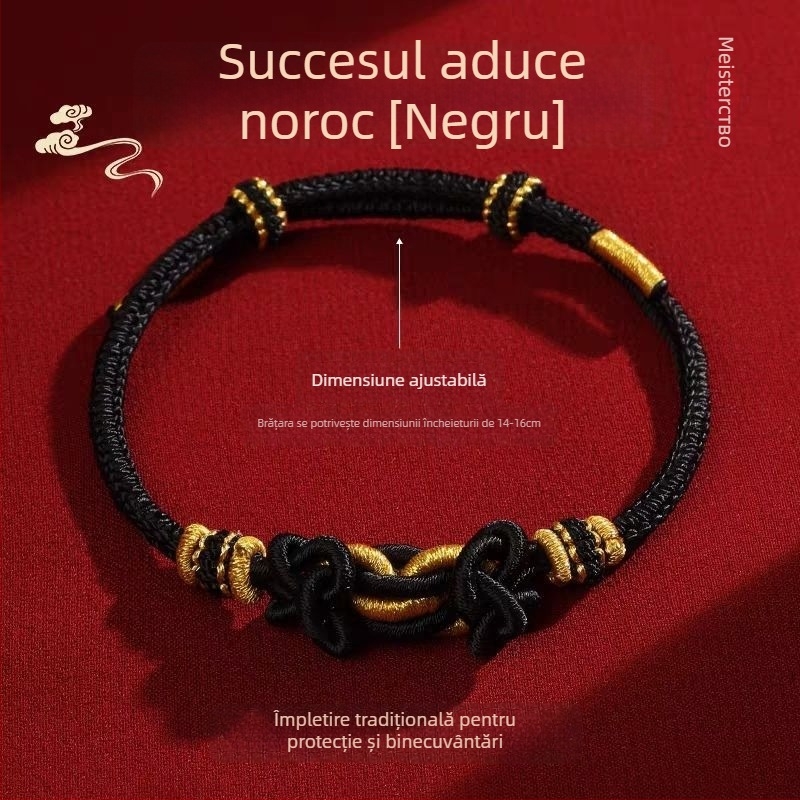 Brățară din cordon, țesută manual, stil etnic, unisex, lansare vară 2025