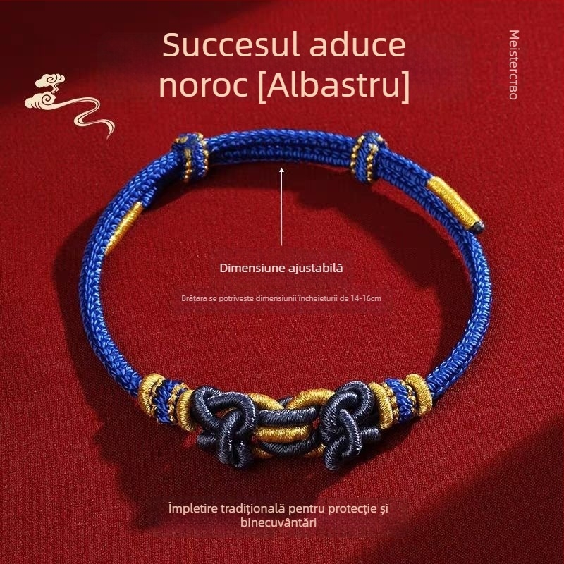 Brățară din cordon, țesută manual, stil etnic, unisex, lansare vară 2025