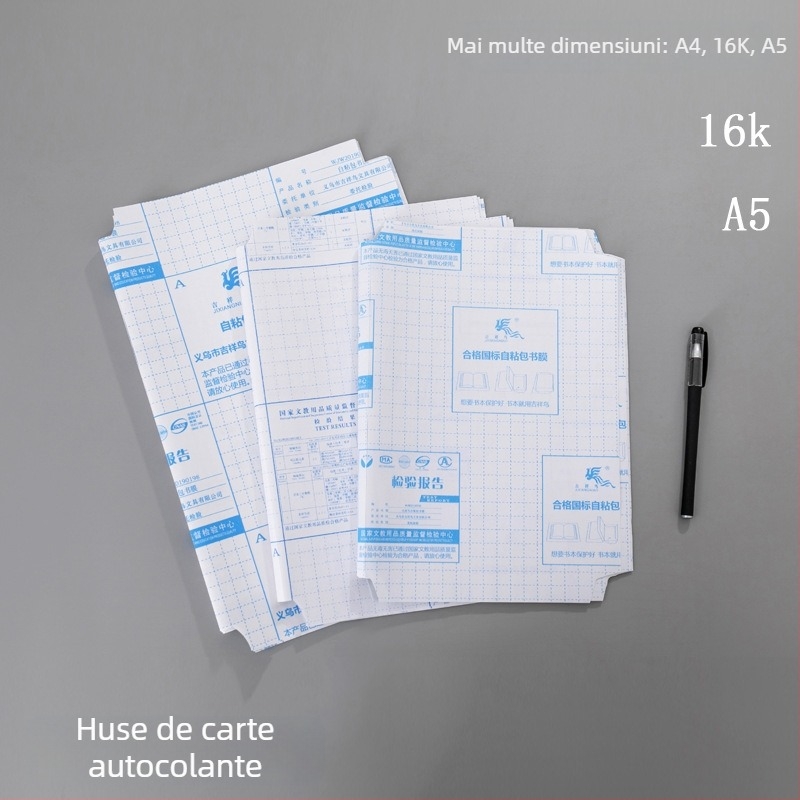 Film autocolant pentru coperta cărților, finisaj transparent mat; Brand: Auspicious Bird; Material: CPP; Import: Nu; Licență IP: Nu