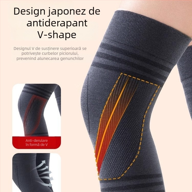 Încălzitor de genunchi din cașmir, unisex, căptușit cu fleece, toamnă–iarna 2024