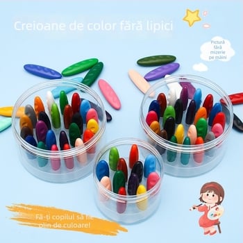 Alive a992 Creioane cerate pentru copii, husă din plastic, ambalate într-o cutie, pentru pictură