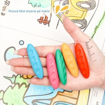 Alive a992 Creioane cerate pentru copii, husă din plastic, ambalate într-o cutie, pentru pictură